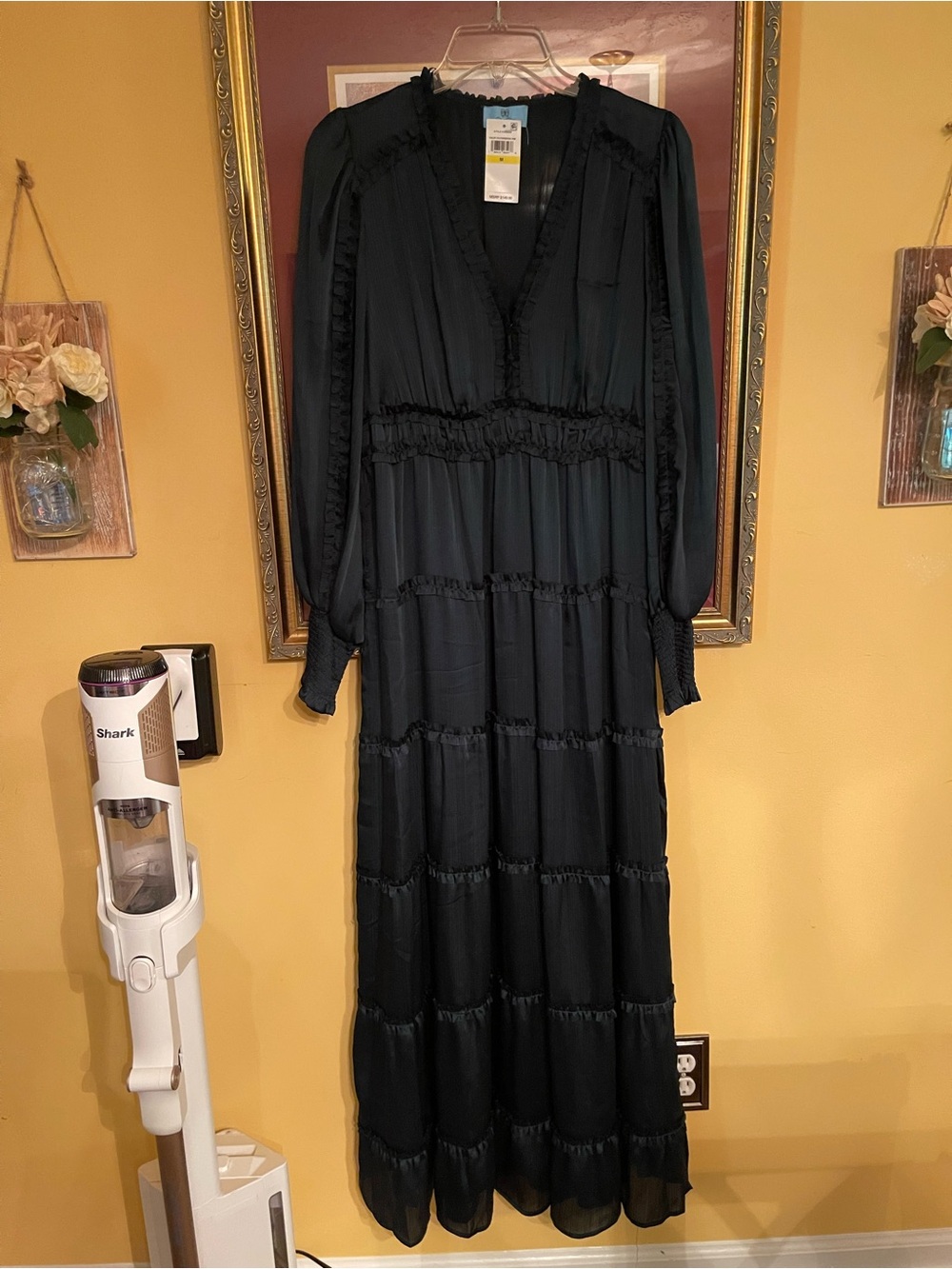 CeCe emerald green V-Neck Tiered Maxi Dress